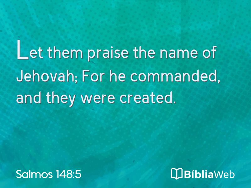 Salmos 148:5 em imagem para compartilhar