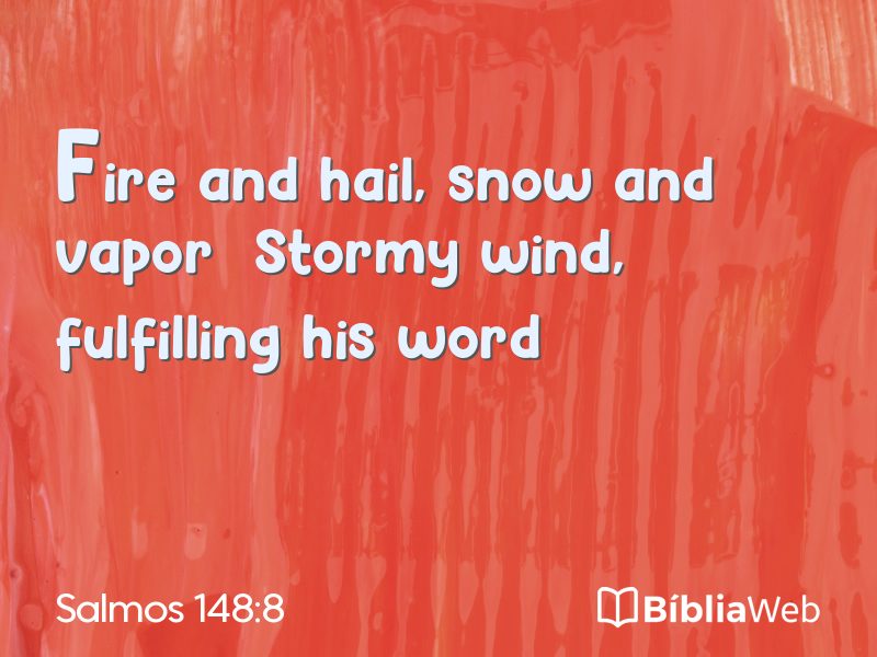 Salmos 148:8 em imagem para compartilhar