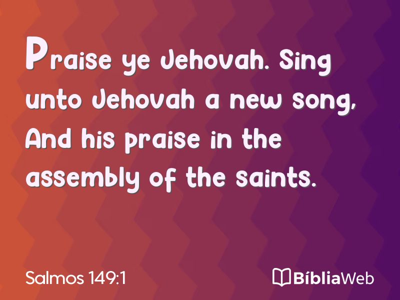 Salmos 149:1 em imagem para compartilhar