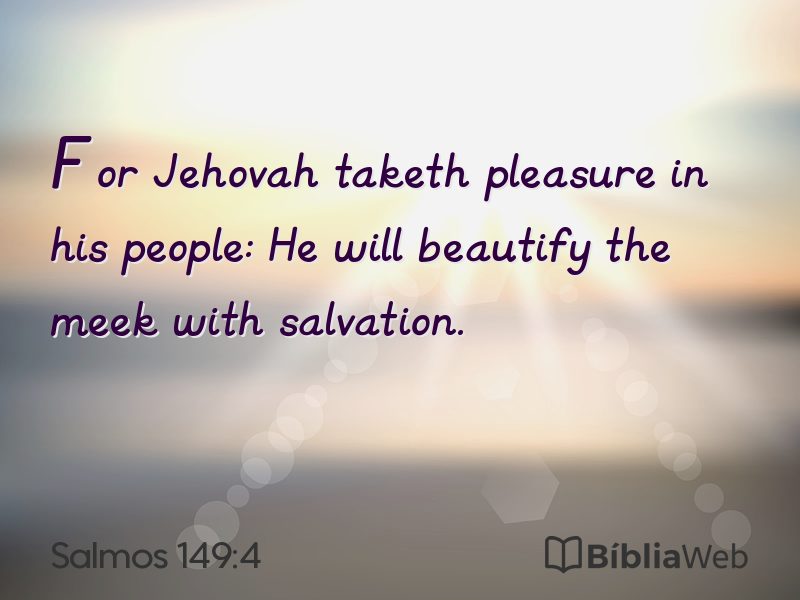 Salmos 149:4 em imagem para compartilhar