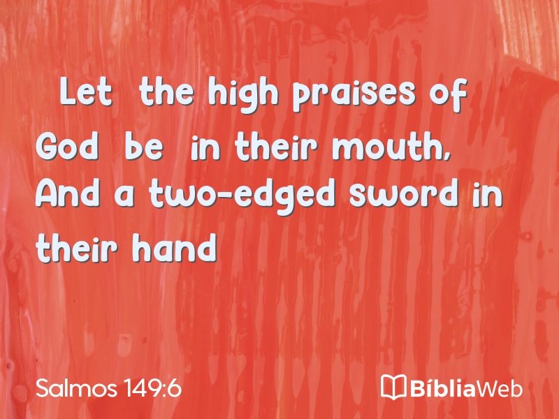 Salmos 149:6 em imagem para compartilhar