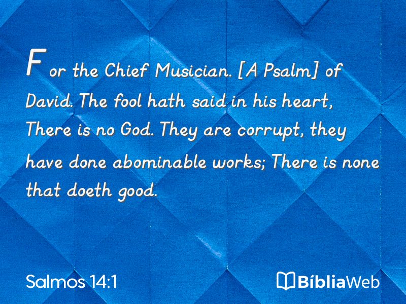 Salmos 14:1 em imagem para compartilhar