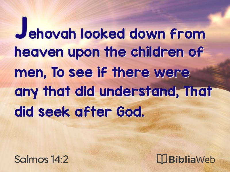Salmos 14:2 em imagem para compartilhar