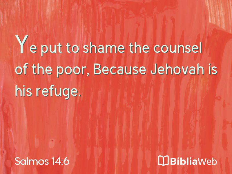 Salmos 14:6 em imagem para compartilhar