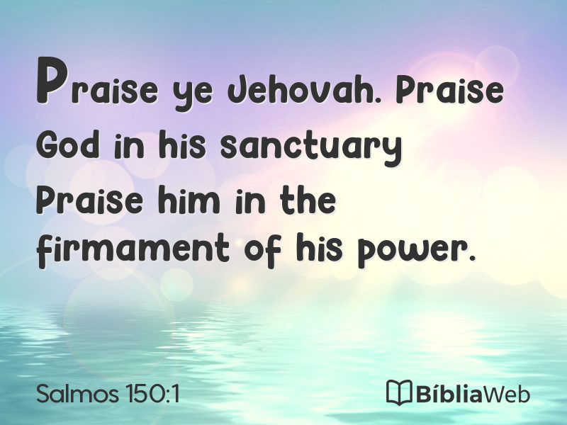 Salmos 150:1 em imagem para compartilhar