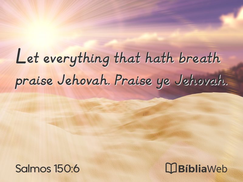Salmos 150:6 em imagem para compartilhar