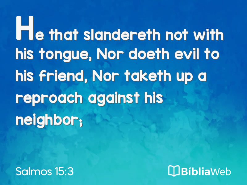 Salmos 15:3 em imagem para compartilhar