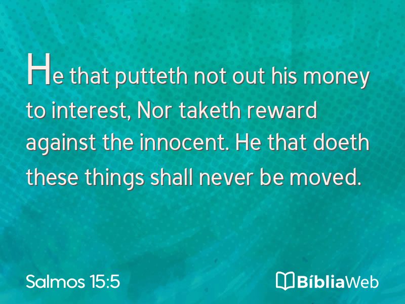 Salmos 15:5 em imagem para compartilhar