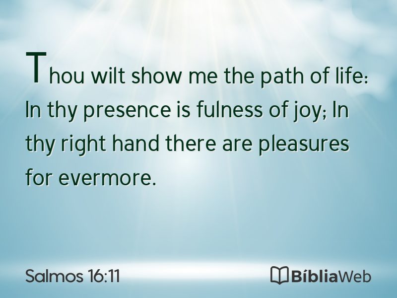 Salmos 16:11 em imagem para compartilhar
