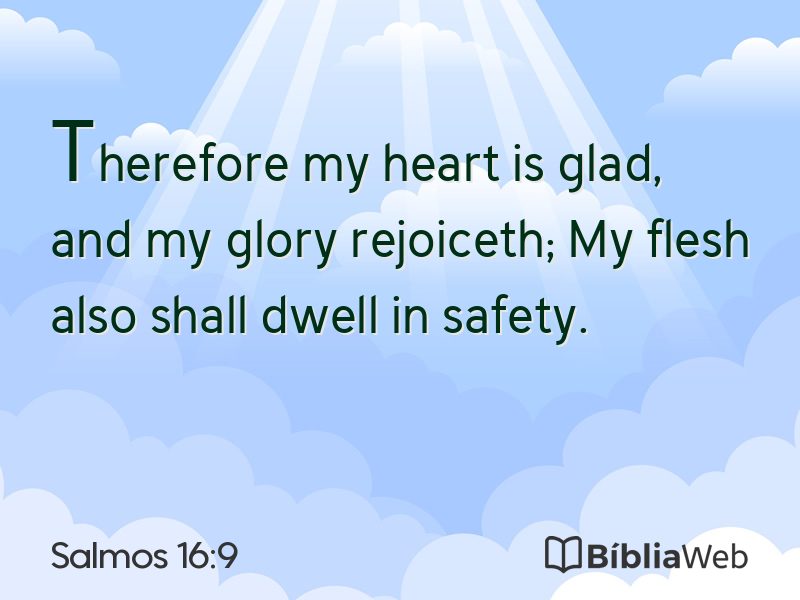 Salmos 16:9 em imagem para compartilhar