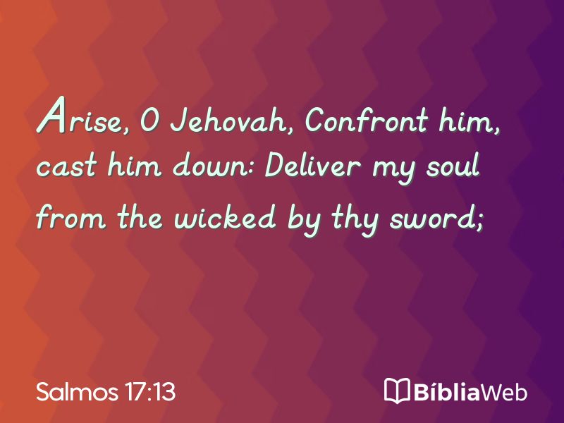 Salmos 17:13 em imagem para compartilhar