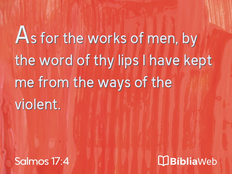 Salmos 17:4 em imagem para compartilhar