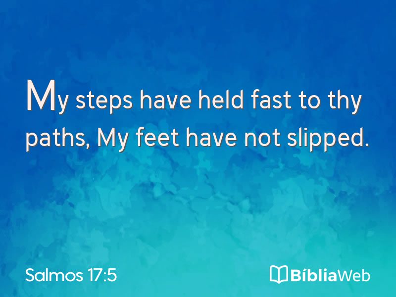 Salmos 17:5 em imagem para compartilhar