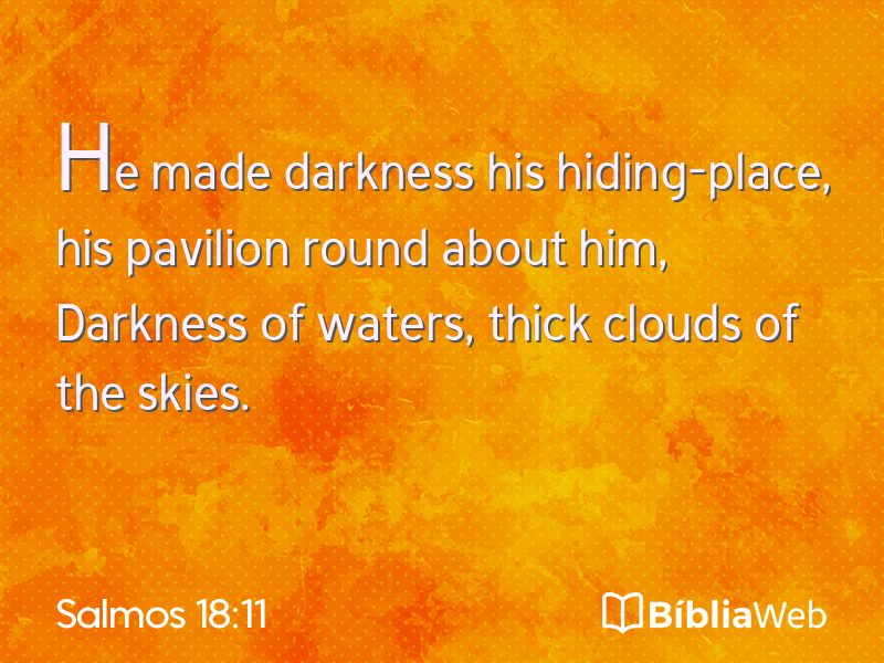 Salmos 18:11 em imagem para compartilhar