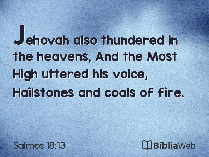 Salmos 18:13 em imagem para compartilhar