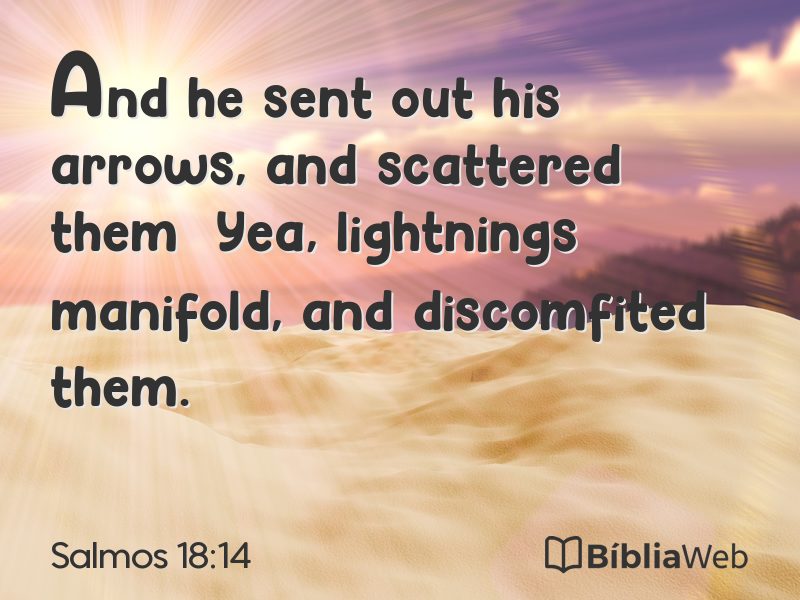 Salmos 18:14 em imagem para compartilhar