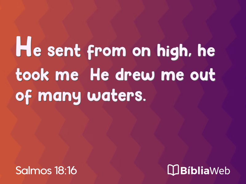 Salmos 18:16 em imagem para compartilhar