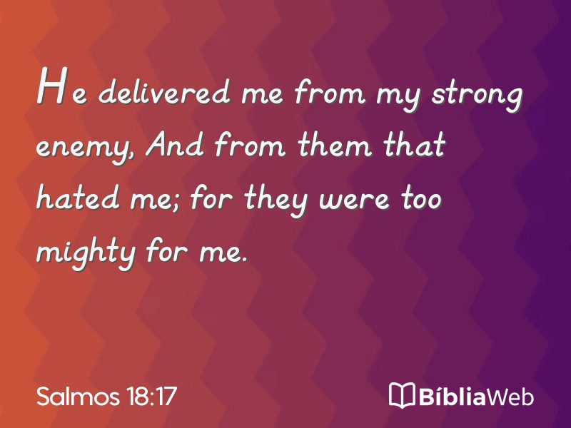 Salmos 18:17 em imagem para compartilhar