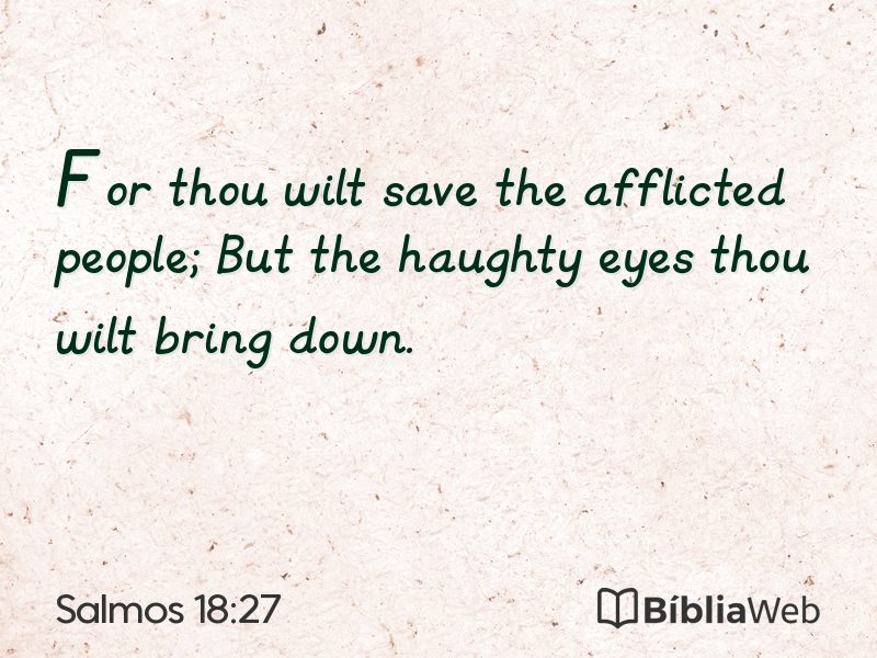 Salmos 18:27 em imagem para compartilhar