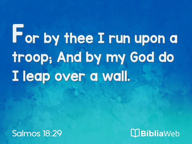 Salmos 18:29 em imagem para compartilhar
