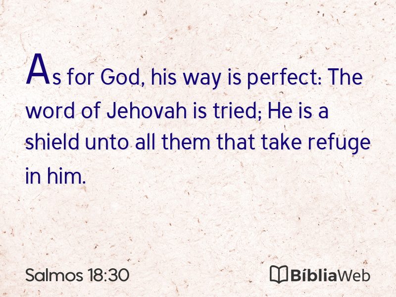 Salmos 18:30 em imagem para compartilhar