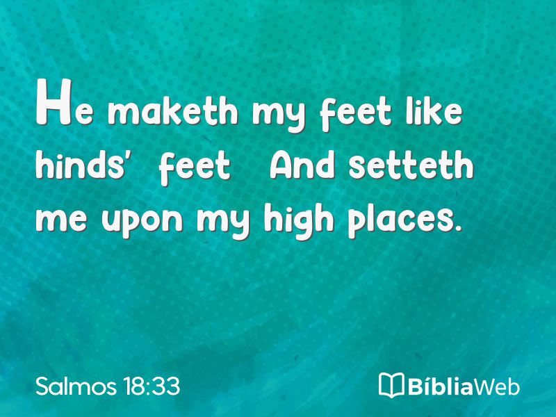 Salmos 18:33 em imagem para compartilhar