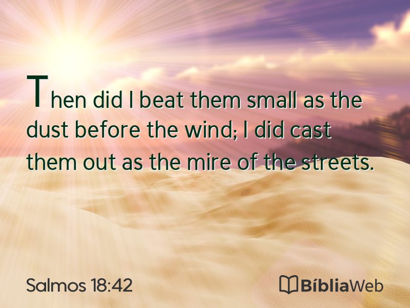 Salmos 18:42 em imagem para compartilhar