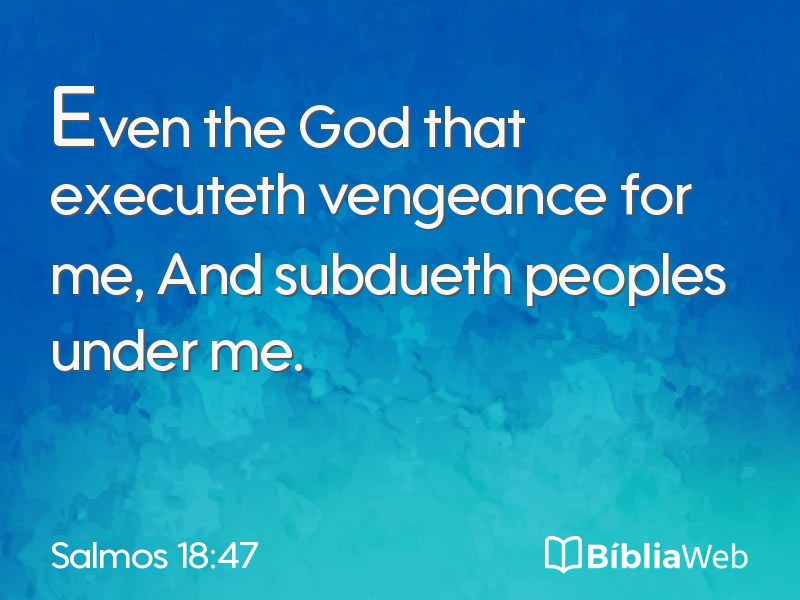 Salmos 18:47 em imagem para compartilhar