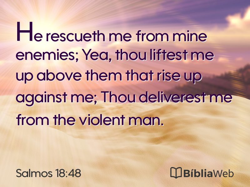 Salmos 18:48 em imagem para compartilhar