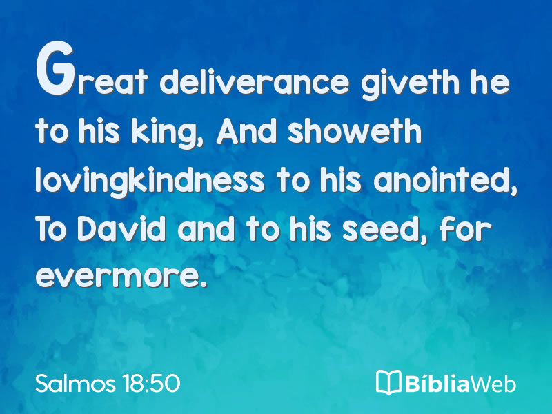 Salmos 18:50 em imagem para compartilhar
