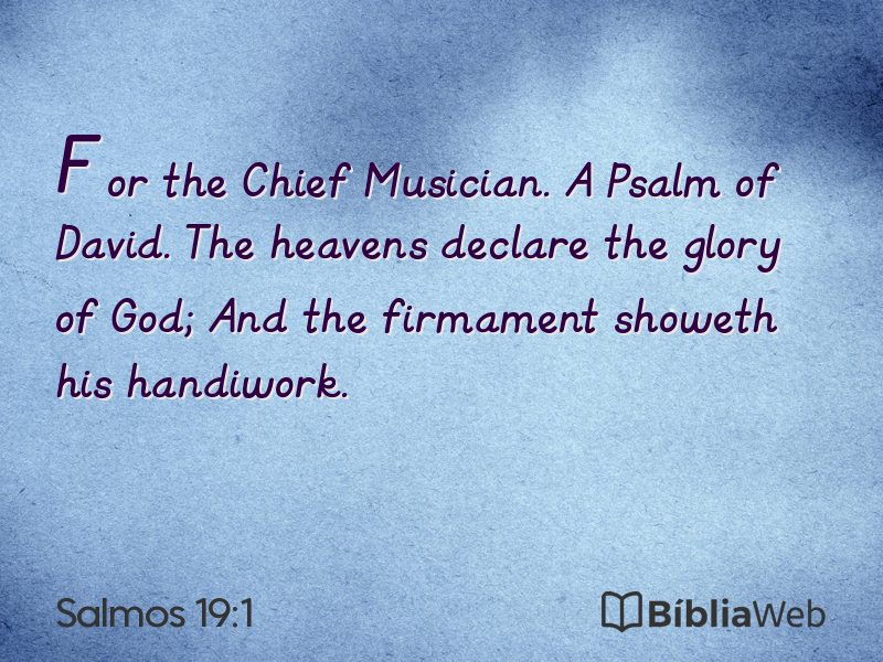 Salmos 19:1 em imagem para compartilhar