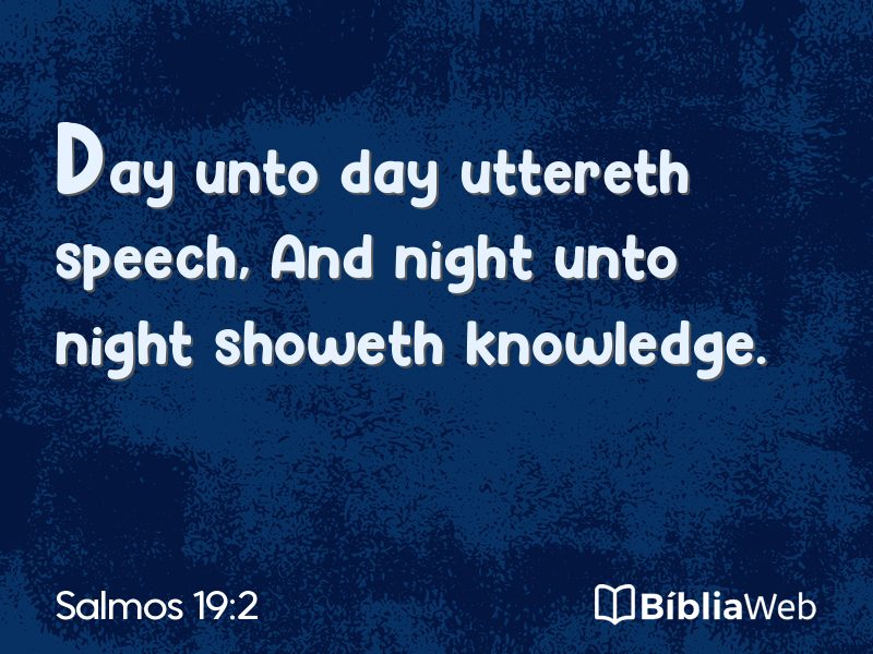 Salmos 19:2 em imagem para compartilhar