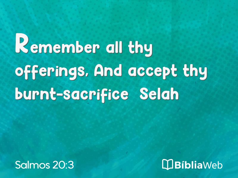 Salmos 20:3 em imagem para compartilhar