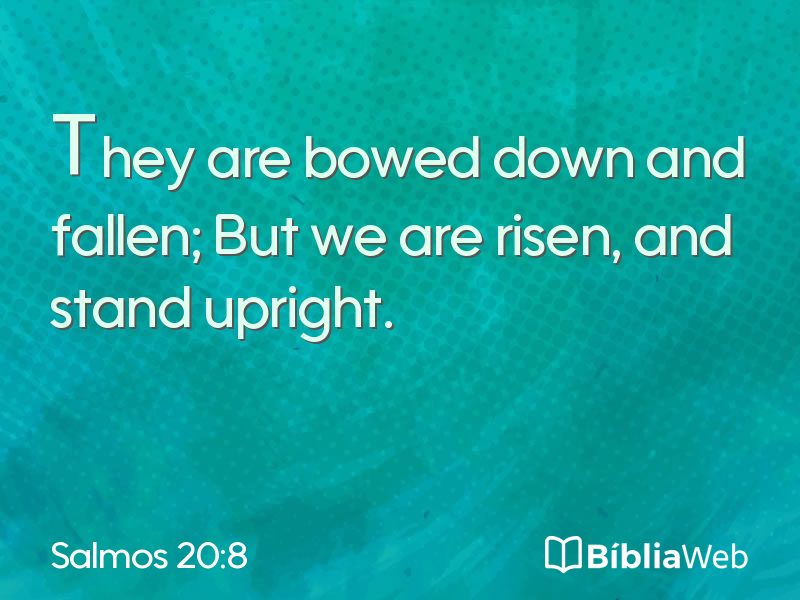 Salmos 20:8 em imagem para compartilhar