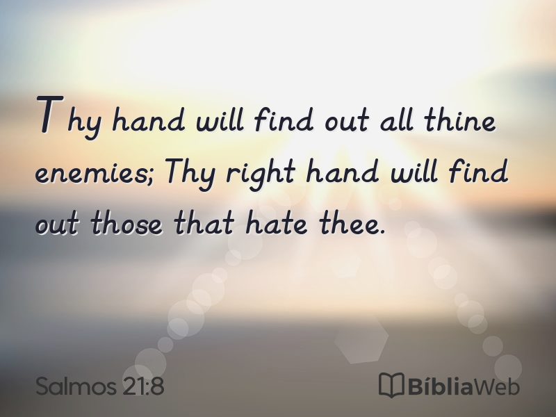 Salmos 21:8 em imagem para compartilhar