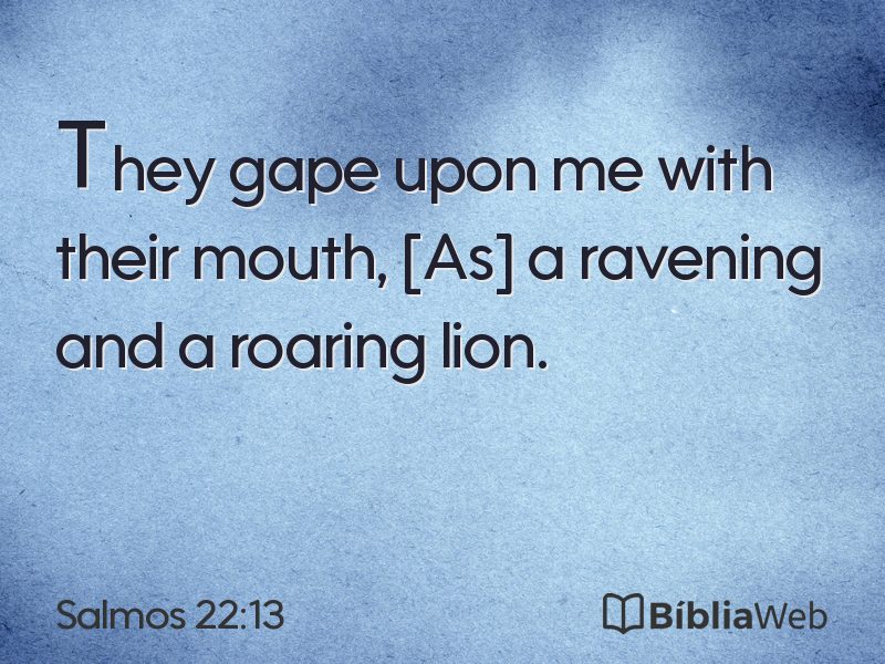 Salmos 22:13 em imagem para compartilhar