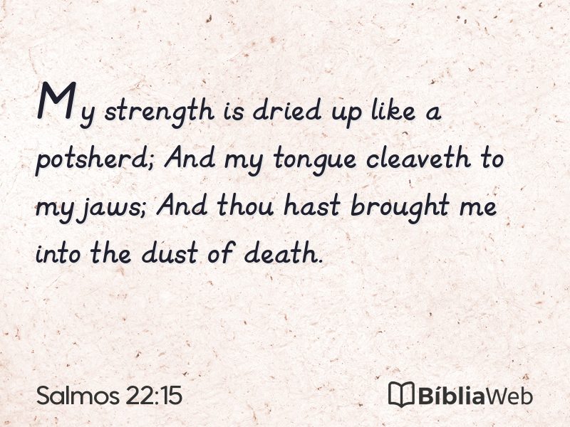 Salmos 22:15 em imagem para compartilhar