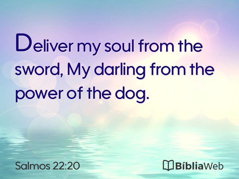 Salmos 22:20 em imagem para compartilhar