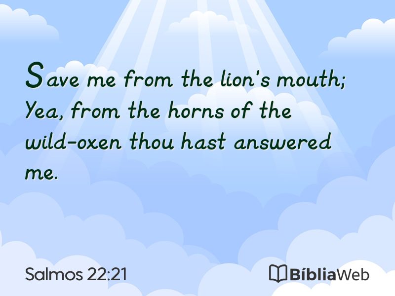 Salmos 22:21 em imagem para compartilhar