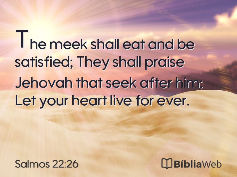 Salmos 22:26 em imagem para compartilhar