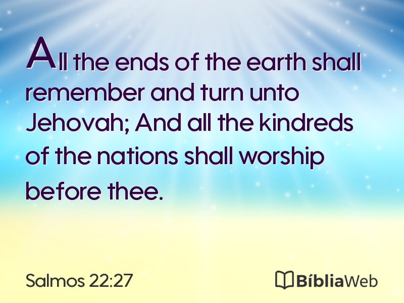 Salmos 22:27 em imagem para compartilhar