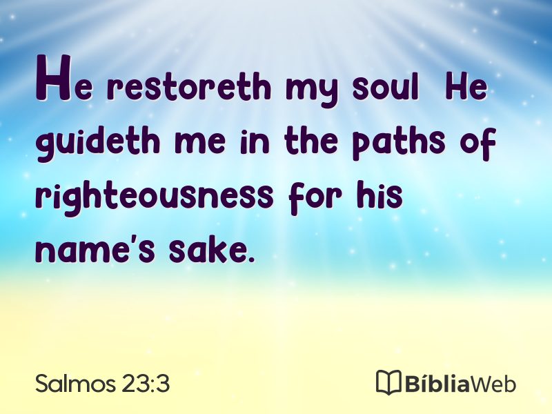 Salmos 23:3 em imagem para compartilhar