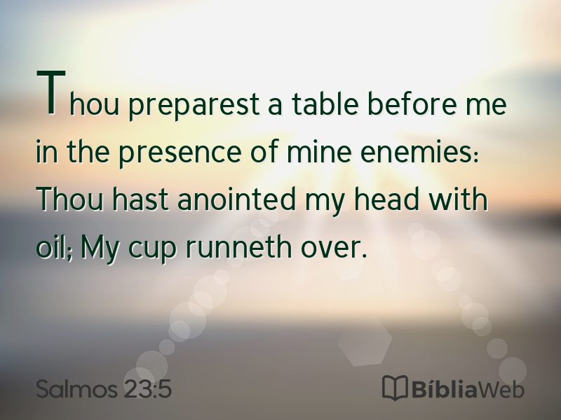 Salmos 23:5 em imagem para compartilhar