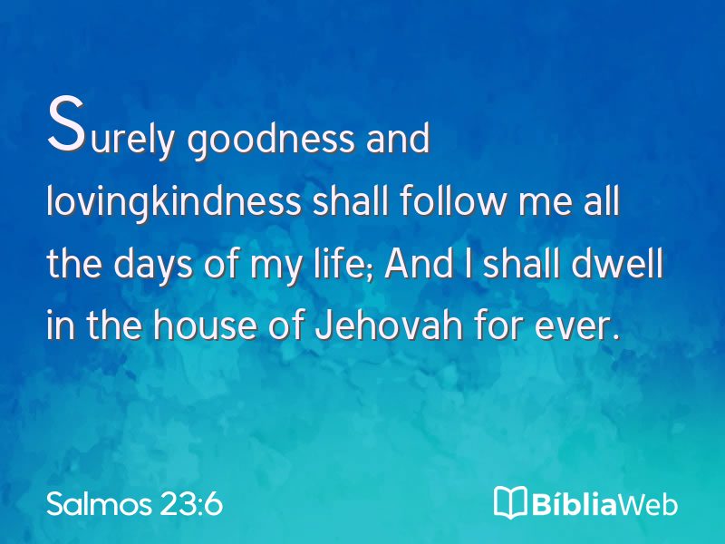 Salmos 23:6 em imagem para compartilhar