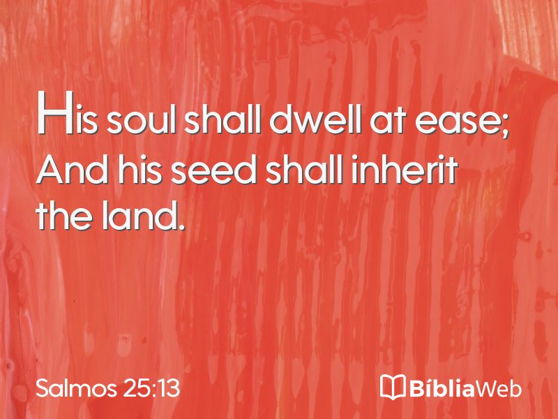 Salmos 25:13 em imagem para compartilhar