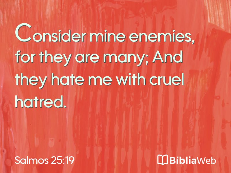 Salmos 25:19 em imagem para compartilhar