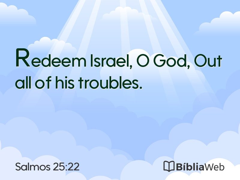 Salmos 25:22 em imagem para compartilhar