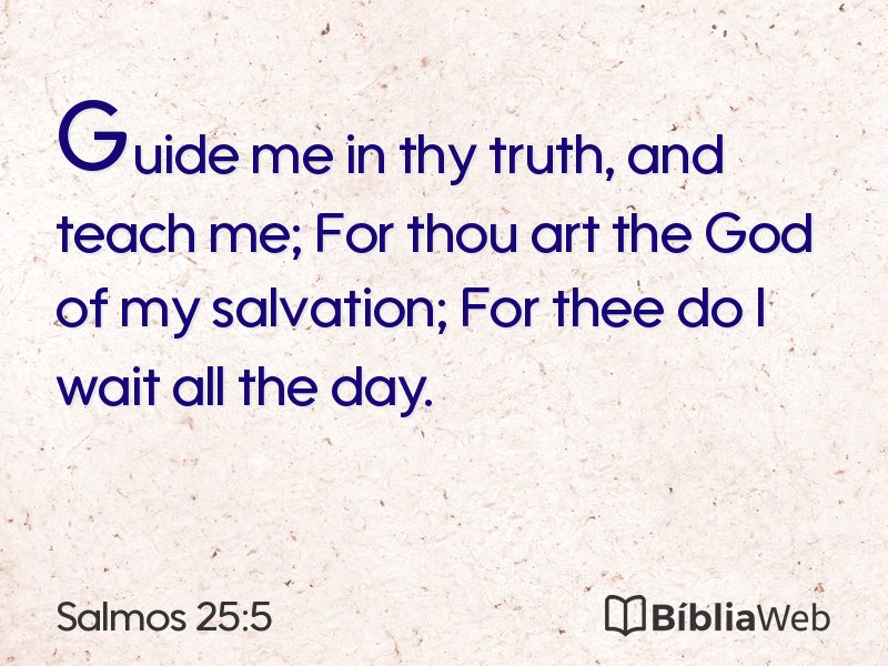 Salmos 25:5 em imagem para compartilhar