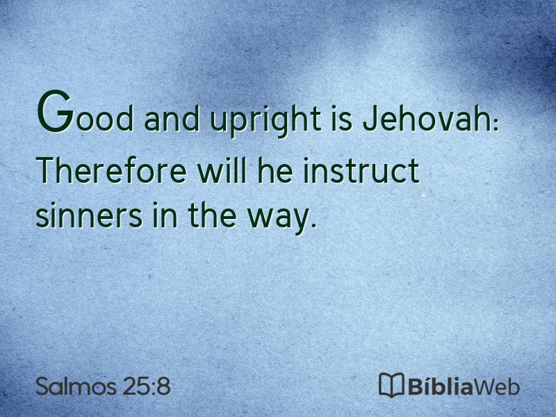 Salmos 25:8 em imagem para compartilhar