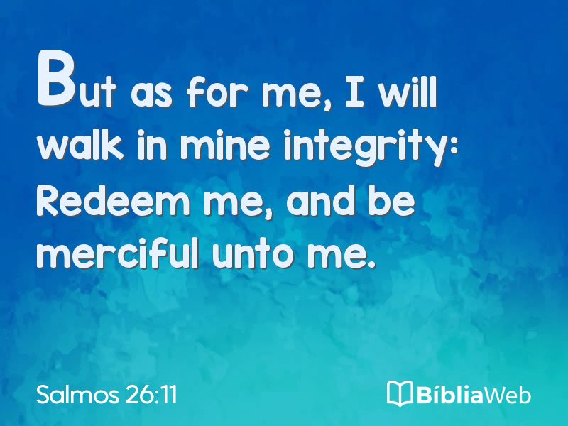 Salmos 26:11 em imagem para compartilhar
